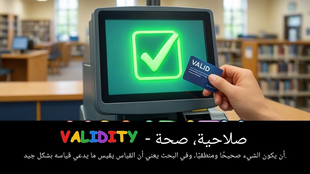 Arabic Illustration for validity